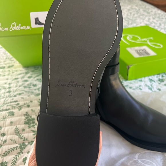 NWT Sam Edelman Nolynn Boots - size 9 in black calf leather - Picture 3 of 6